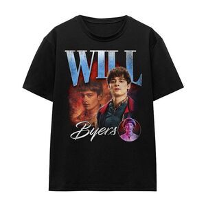 Stranger Things 5 Womens/Ladies Will Homage T-Shirt / Black